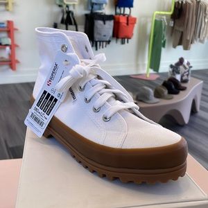 Superga 2341 in White with Gum Sole